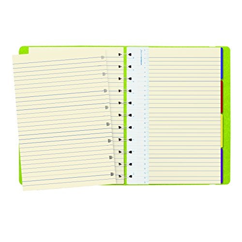 FILOFAX دفتر ملاحظات فيلوفاكس القابل لإعادة التعبئة الكلاسيكي، 10.8" × 8.5" كمثرى - غلاف أنيق يشبه الجلد مع صفحات قابلة للتحريك - إغلاق مرن، فهرس، جيب وعلامة صفحة (B115107U)، حجم خطاب - Image 2