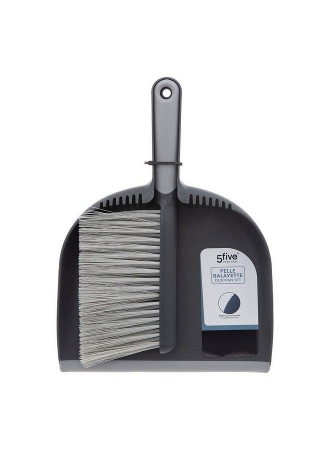 Five Simply Smart Durable Plastic Dustpan and Brush Set Grey 4.7 x 23 x 32 cm 164746 - Image 3