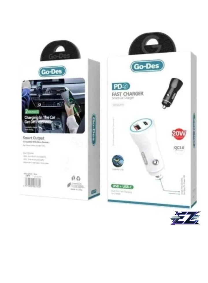 ELTRAZONE Fast Charge Dual Port PD Car Charger – 20W Max USB-C & USB-A Charger for iPhone, Android & More  - Image 4