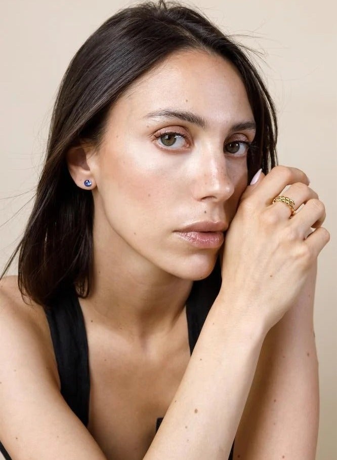 فارما طبق Xiius 6.3 ملم كوبالت مزين بكريستال سواروفسكي - Image 3