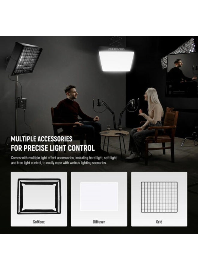 نيوير FL100C 115W Flexible DMX Control LED RGB Video Light Kit - Image 3