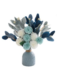 General Artificial Flowers with Vase Faux Hydrangea Flower Arrangements for Home Garden Party Wedding Decoration  - Image 1