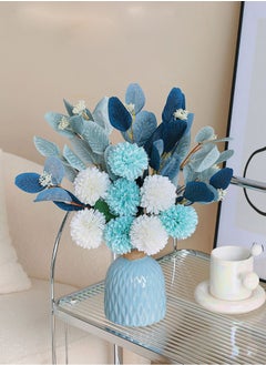 General Artificial Flowers with Vase Faux Hydrangea Flower Arrangements for Home Garden Party Wedding Decoration  - Image 2
