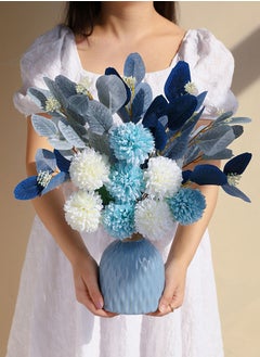 General Artificial Flowers with Vase Faux Hydrangea Flower Arrangements for Home Garden Party Wedding Decoration  - Image 4