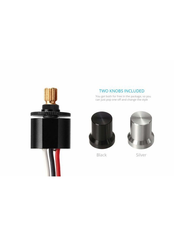 Oznium Mini LED Dimmer Knob with Rotary Control Switch - pwm dimming for 12-24V LEDs, fully waterproof, dim up to 4.8A at 12V or 2.4A at 24V: car automotive, marine, low voltage under cabinet lights - Image 3