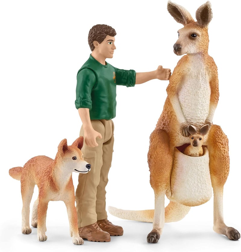 Schleich Wild Life 9-Piece Australian Animal Toy Playset for Boys and Girls Ages 3+, Outback Adventure with Kangaroo Toys - Image 5