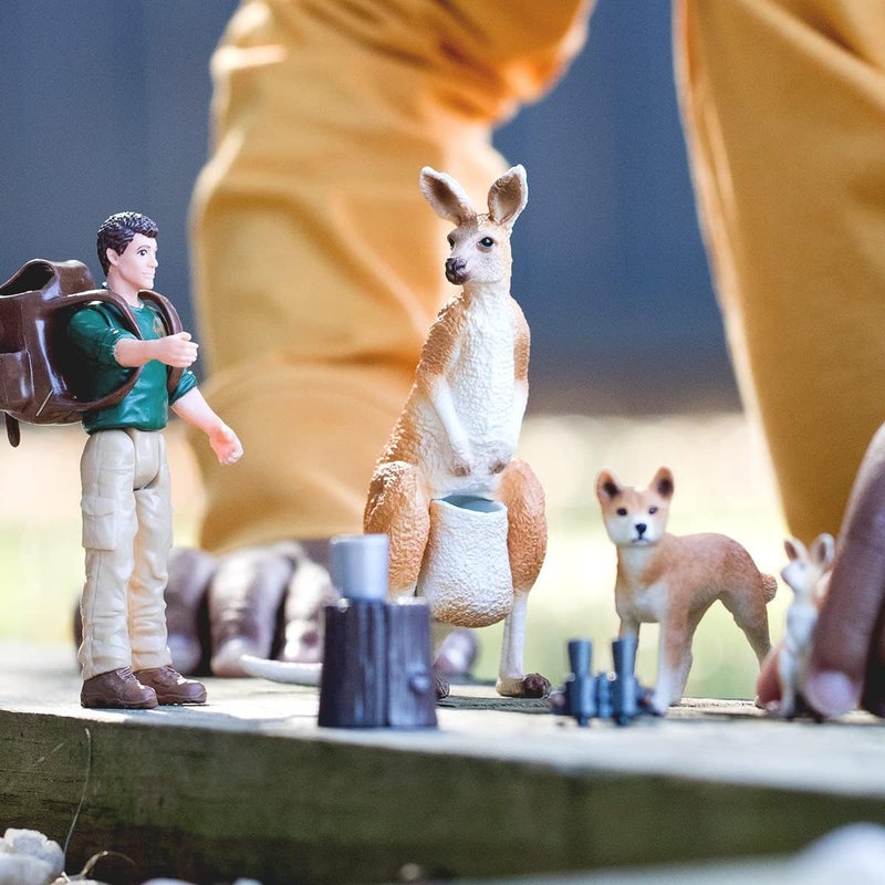 Schleich Wild Life 9-Piece Australian Animal Toy Playset for Boys and Girls Ages 3+, Outback Adventure with Kangaroo Toys - Image 2