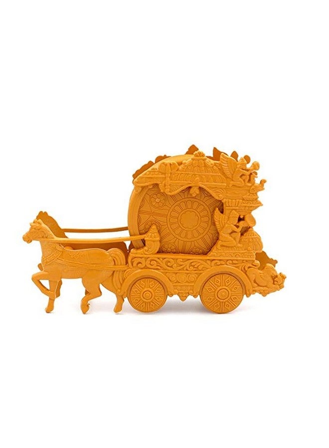 Sonanshi Sonanshi Maharaja Chariot Fancy Rath Horse Tea Coaster Set/Saucer Set, Dining Table Coaster Set (6 Pieces of Saucer disc)  - Image 1