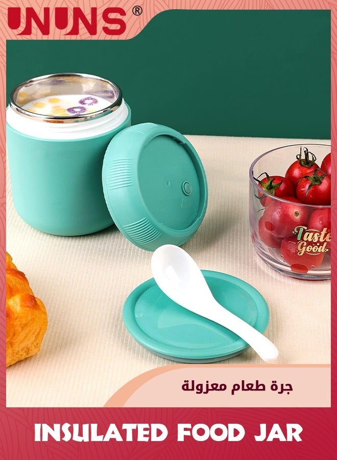 يو إن يو إن أس Insulated Food Jar,11 oz+14.5 oz Stainless Steel Vacuum Leak Proof Wide Mouth Soup With Spoon,Lunch Containers For Hot And Cold - Image 3