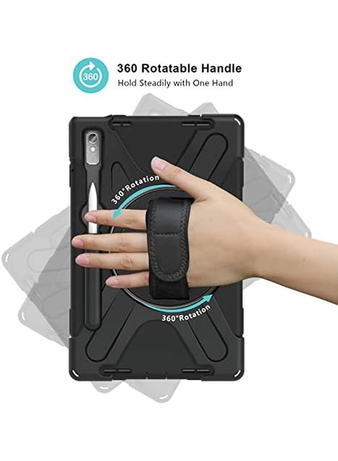 Procases For Lenovo Tab P11 Pro 11.2" Gen 2 2022 Tb 132Fu Tb 138Fc Case Rugged Heavy Duty Shockproof Cover With Hand Strap Shoulder Strap For 11.2 Inch Lenovo Tab P11 Pro 2Nd Generation Black - Image 3
