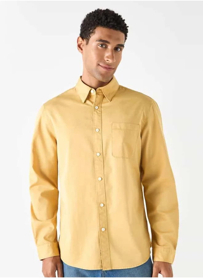 Lee Cooper Lee Cooper Regular Fit Shirt with Long Sleeves and Pocket