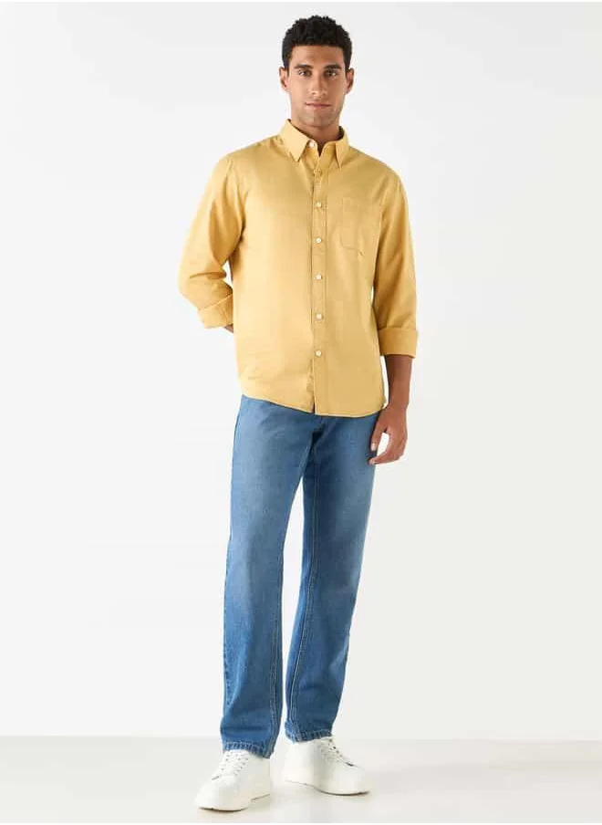 Lee Cooper Lee Cooper Regular Fit Shirt with Long Sleeves and Pocket