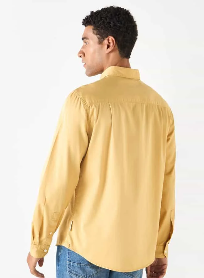 Lee Cooper Lee Cooper Regular Fit Shirt with Long Sleeves and Pocket