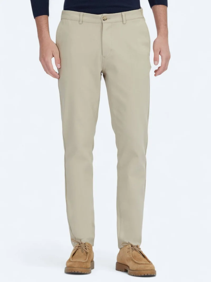 Kip Buff Technical Casual Cotton Blended Trousers