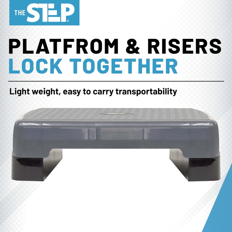 Freestyle STEP The Step Mini Aerobic Stepper for Home Workout Steppers for Exercise,Gray/Black - Image 4
