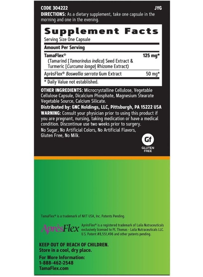 GNC Tamaflex Fast Acting 120 Capsules - Image 3