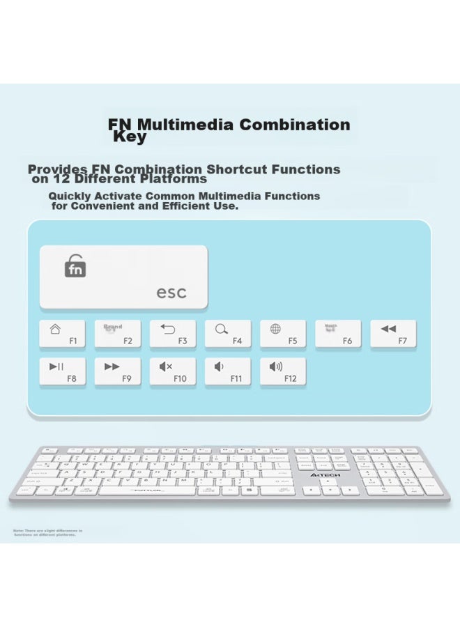 A4tech Fx50 Wired Keyboard With Scissor Foot, Quiet, For Laptop, External, Desktop, Home, Office, Typing, Fly Era Membrane Keyboard, Iron Gray - Image 3