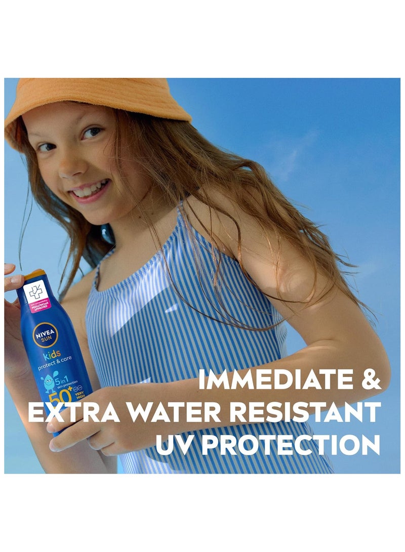 نيفيا لوشن مرطب للشمس للأطفال من صن، حماية من الأشعة فوق البنفسجية UVA وUVB، عامل حماية من أشعة الشمس SPF 50+، 200 مل - Image 2