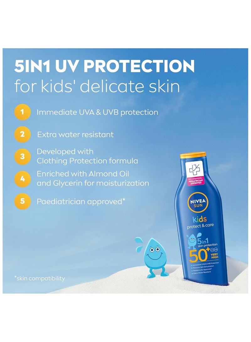نيفيا لوشن مرطب للشمس للأطفال من صن، حماية من الأشعة فوق البنفسجية UVA وUVB، عامل حماية من أشعة الشمس SPF 50+، 200 مل - Image 3