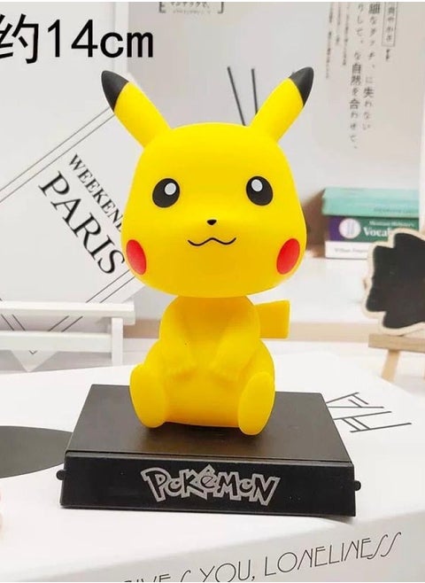 Pikachu Figure With A Shaking Head Designed To Be a Mobile Phone Holder And Car Decoration With A Modern Design And High Quality Size 7cm*4cm