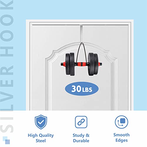 Vantasii 10 Pack Over The Door Hook, Sturdy Over Door Z-shaped Metal Hanger Heavy Duty Metal Hook Upgraded for Hanging, Towels, Clothes, Bags, Cubicle, Bathroom Use Fits 1 3/4 Inch Thick Doors (Silvery) - Image 3