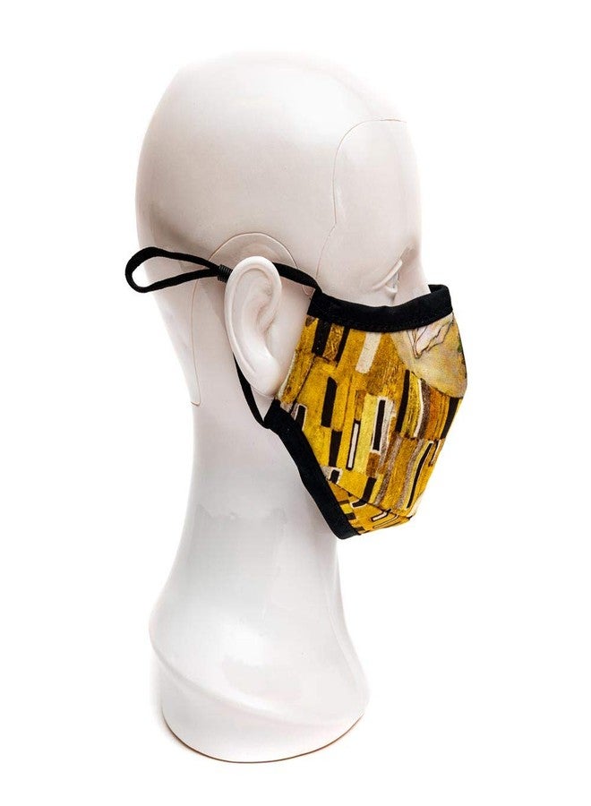 MODGY Fashion Mask 3-Layer Cloth Face Masks with Filter Pocket Insert, Nose Wire, Adjustable Ear Loops, Breathable, Reusable, Washable, Women, Men, Adults, Klimt The Kiss - Image 4