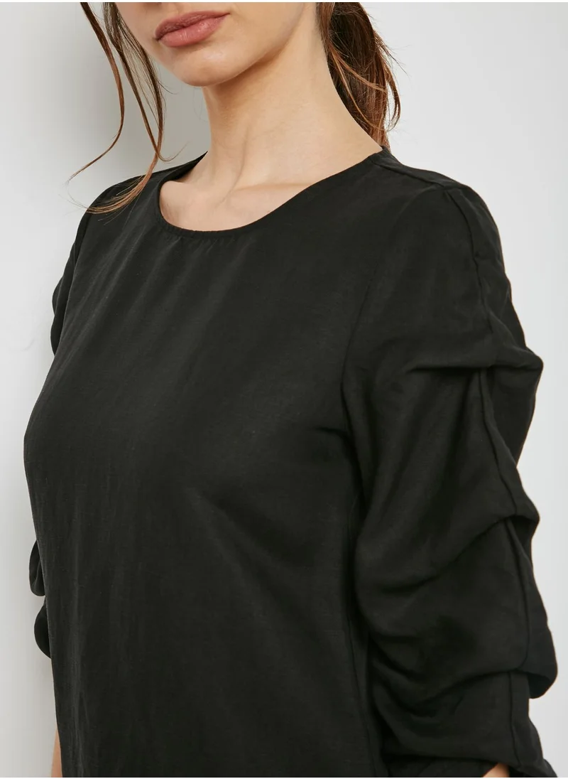 minimum brand Puffed Sleeve Shift Dress