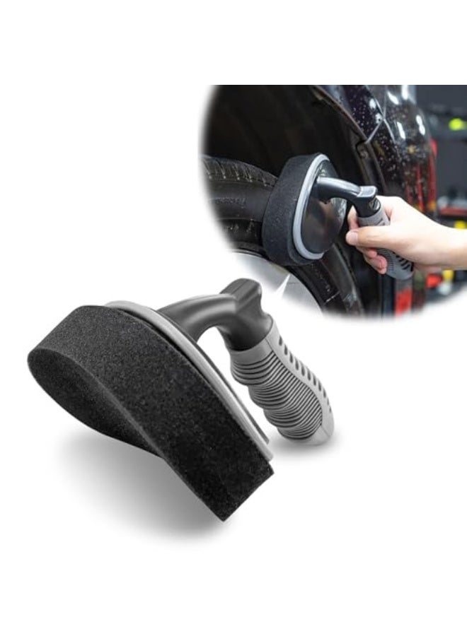 Generic Car tyre polishing brush sponge, replacement sponge for polishing car tyres, tyre cleaning sponges for most cars, trucks, motorcycles, motorbikes and car accessories, two pieces  - Image 1