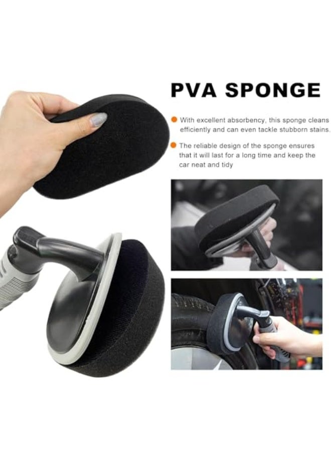Generic Car tyre polishing brush sponge, replacement sponge for polishing car tyres, tyre cleaning sponges for most cars, trucks, motorcycles, motorbikes and car accessories, two pieces  - Image 5