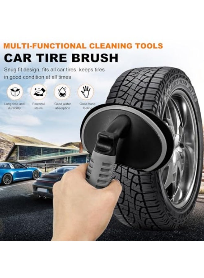 Generic Car tyre polishing brush sponge, replacement sponge for polishing car tyres, tyre cleaning sponges for most cars, trucks, motorcycles, motorbikes and car accessories, two pieces  - Image 4
