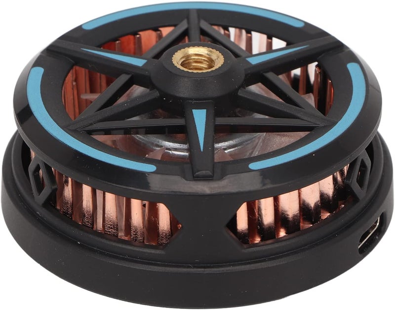 Black Portable Mobile Phone Radiator, Wireless Phone Cooling Fan with Intelligent Temperature Control, Magnetic Semiconductor Cooler for Gaming Live Streaming Outdoor - Image 3