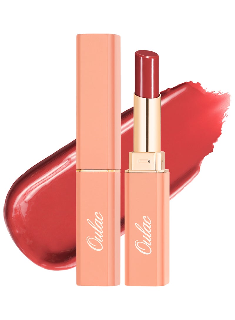 اولاك احمر شفاه أحمر تفاحي - مرطب شفاه ملون ولامع، لمسة نهائية جذابة ولامعة، تركيبة خفيفة الوزن ومرطبة للعناية بالشفاه الجافة، نباتي 2.2 غرام/0.07 اونصة - فيمي فاتال - 01 - Image 1
