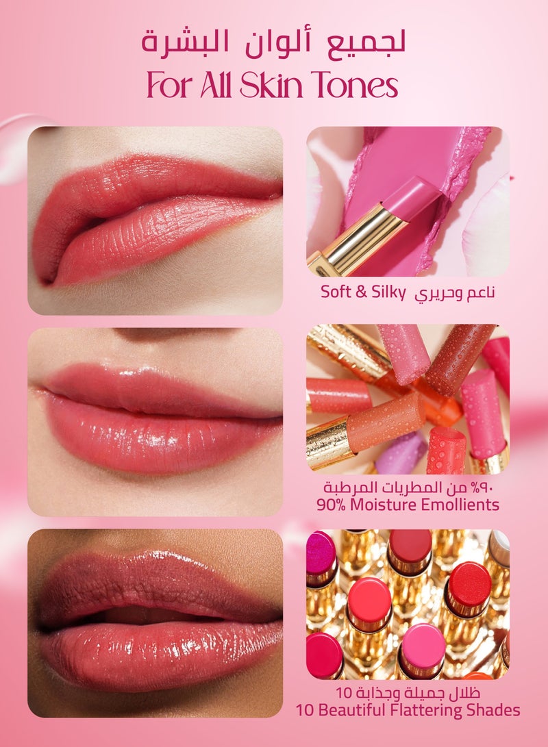 اولاك احمر شفاه أحمر تفاحي - مرطب شفاه ملون ولامع، لمسة نهائية جذابة ولامعة، تركيبة خفيفة الوزن ومرطبة للعناية بالشفاه الجافة، نباتي 2.2 غرام/0.07 اونصة - فيمي فاتال - 01 - Image 2
