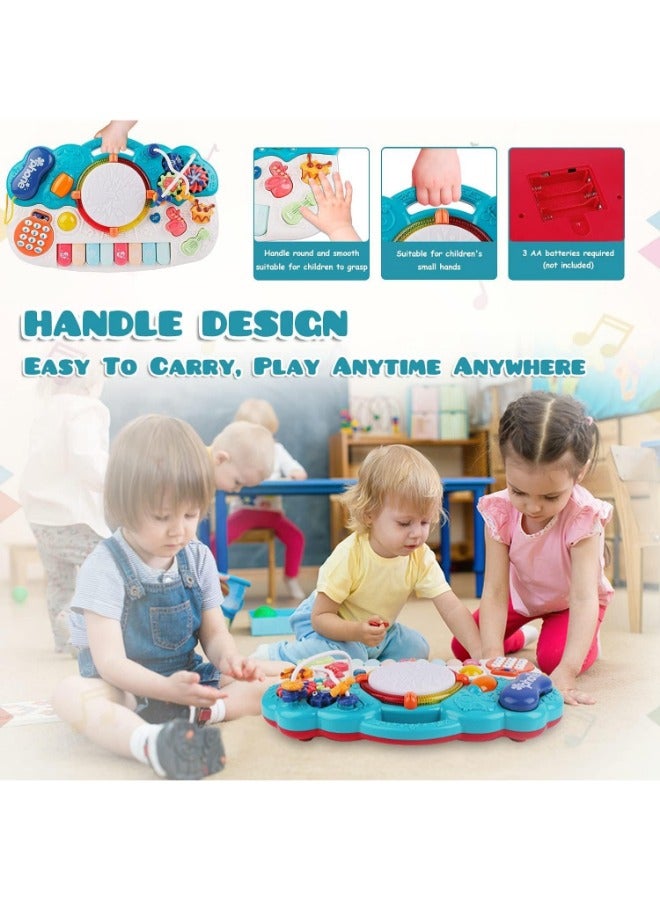 حديقة الألعاب ألعاب موسيقية للأطفال 6 في 1 | مجموعة البيانو والطبل التعليمية للأطفال الصغار (12-18 شهرًا) - لعبة تعليمية ممتعة للأطفال - Image 5