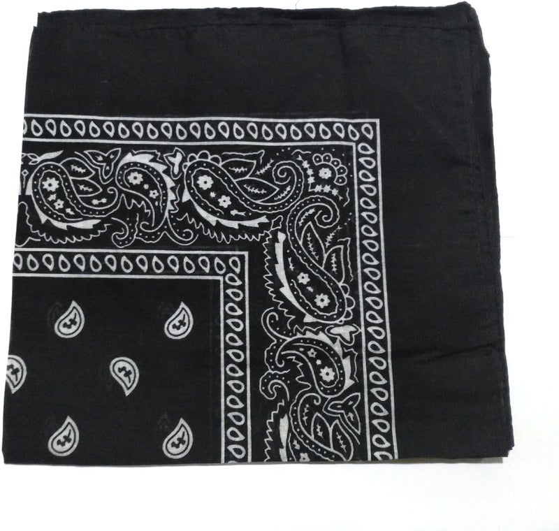 ComboCube 12 Pack(one Dozen) Multi-Purpose Cotton Paisley Cowboy Bandanas Headband for Men and Women - Image 1