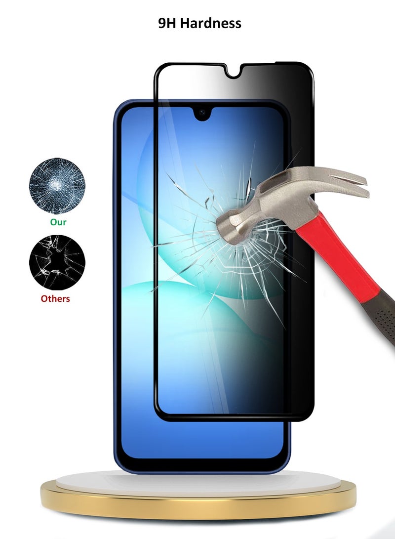 Wtech Samsung Galaxy A17 5G 2025 Premium E2E Series Privacy Full Glue Full Cover Tempered Glass Screen Protector (MSGECP) - Clear/Black - Image 2