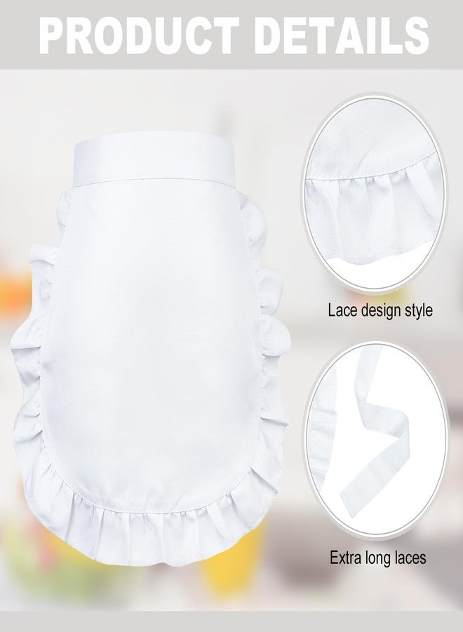 XLSXEXCL 2Pcs Kids White Cosplay Waist Apron Maid Half Apron Puffy Tight Costume Kitchen Party Favors for Kids Halloween Party Cosplay - Image 3