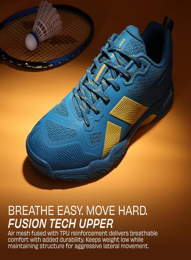 Nivia Powerstrike 4.0 Badminton Shoes for Men | Breathable Air Mesh with Fusion Technology Upper| Best Non Marking Multidirectional Herringbone Structure - Image 4
