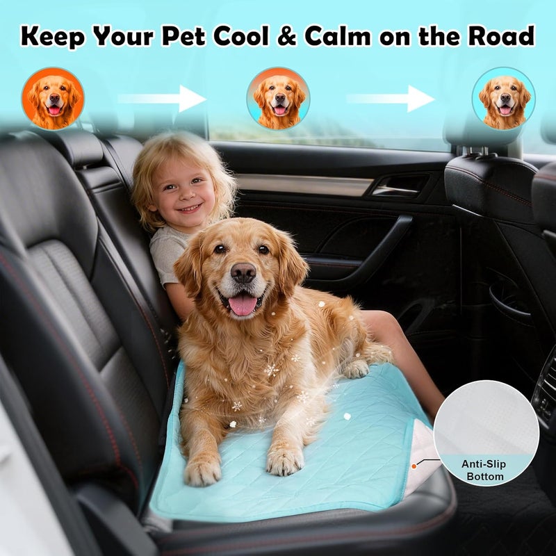 Vivifying Pet Cooling Mat for Car - Dog Cooling Pad for Back Seat with Anti-Slip (132x63cm) - Image 2