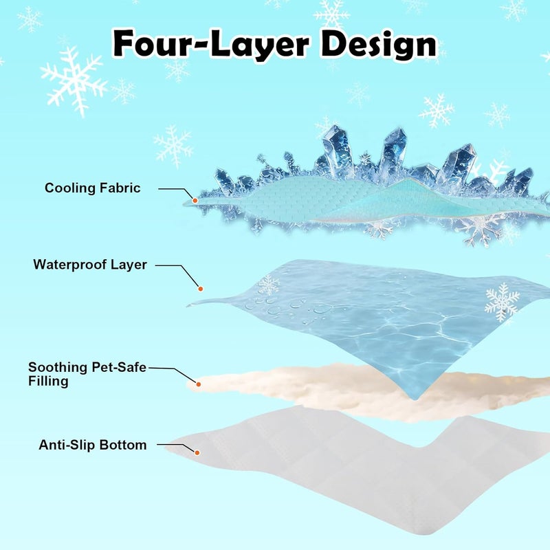 Vivifying Pet Cooling Mat for Car - Dog Cooling Pad for Back Seat with Anti-Slip (132x63cm) - Image 3