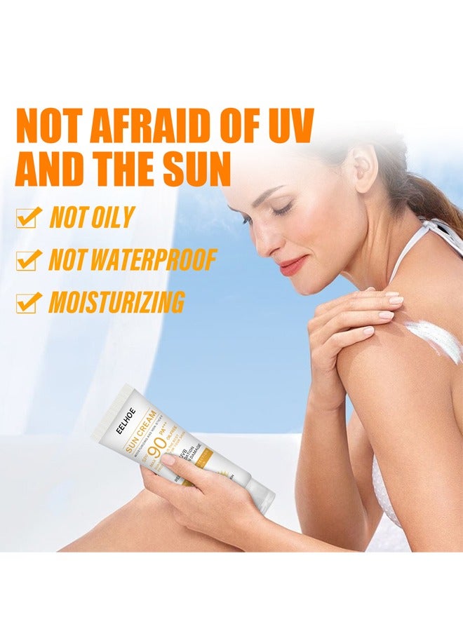 EELHOE Facial Sun Cream Moisturizing And Non-Sticky Sunscreen Facial Moisturizer Anti Aging Oil FreeFacial Sun Cream Moisturizing And Non-Sticky Sunscreen Facial Moisturizer Anti Aging Oil Free - Image 2