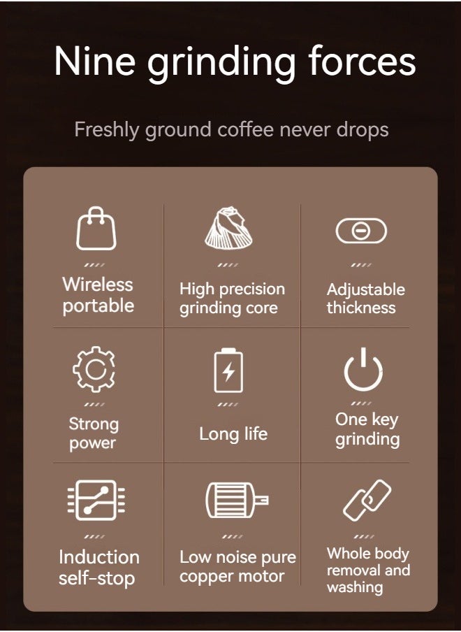 M MIAOYAN - New rechargeable coffee grinder portable coffee grinder electric grinder coffee machine - Image 1