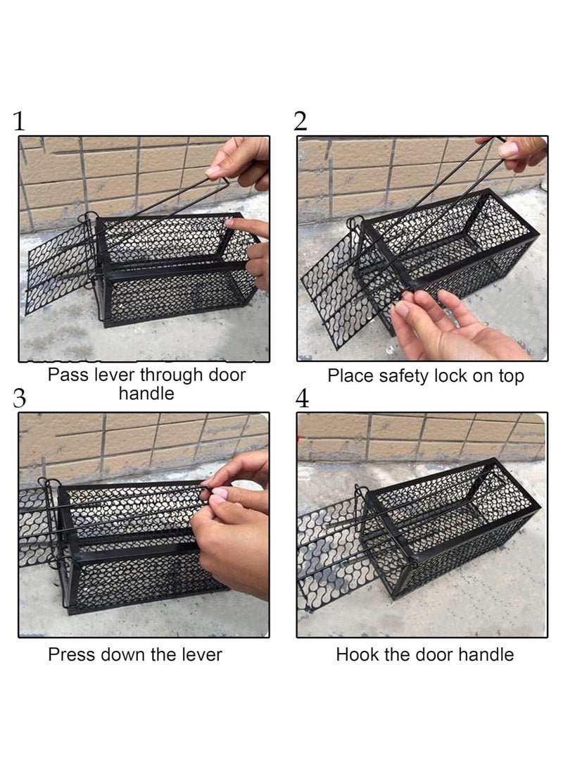 Festive Gallery Humane Rat Trap, Live Mouse Rat Trap Cage, Thicken Steel Mice Traps for Small Rodent Animals, for Indoor and Outdoor  - Image 2