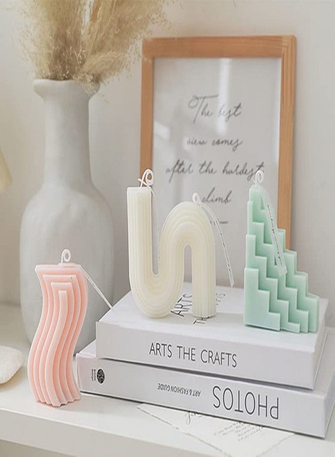 NatureMan 3PcsTwist Candle Aesthetic Candles Soy Wax Geometric Shaped candlesU Shaped, S Shaped and Triangle Art Decorative Candles for Wedding Birthday Gift - Image 5