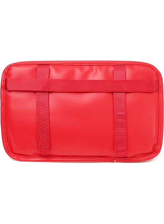 klarako Motorcycle Leather Glove Saddle Luggage bags Storage bag Decorate Case Box for Vespa GTS LX LXV Sprint Primavera 50 125 250 300 300ie 250ie Accessories (Red+NO LOGO)  - Image 2