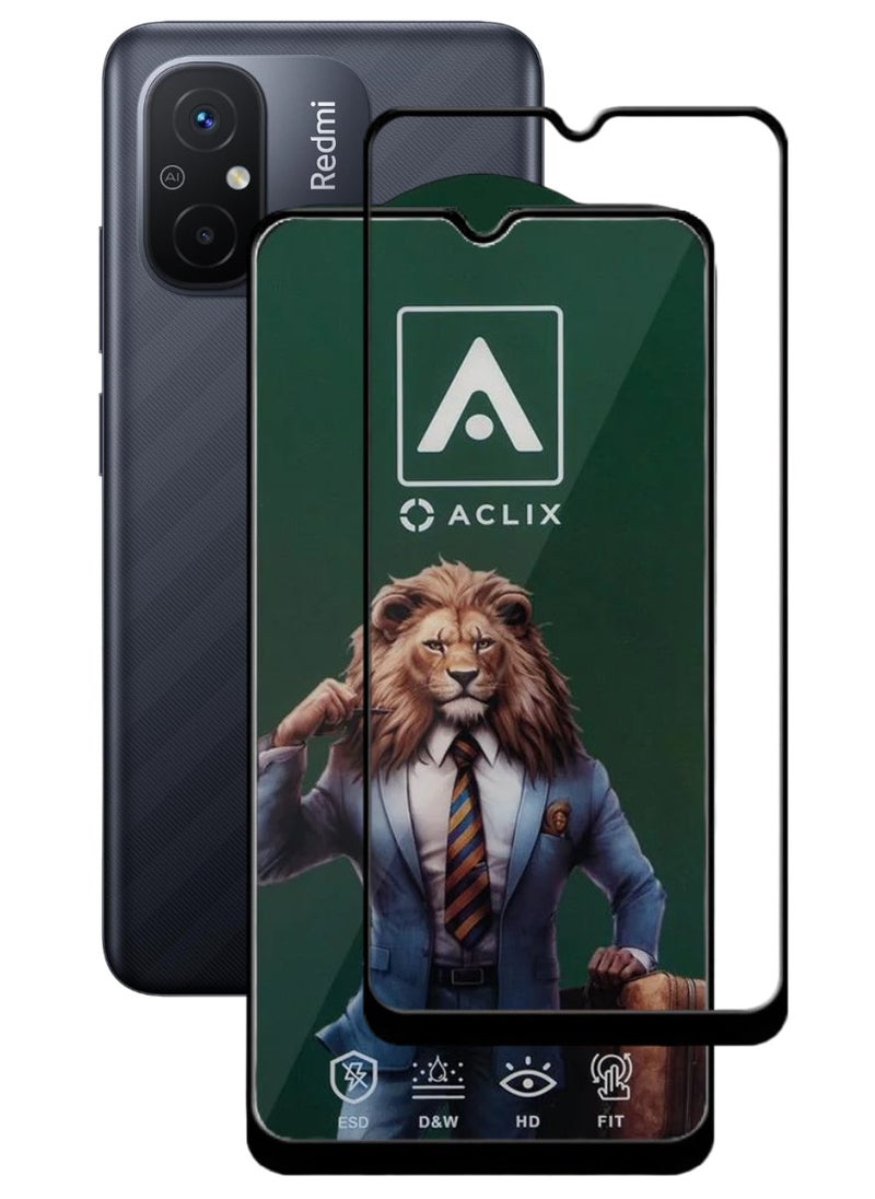 ACLIX Antistatic ESD Dustproof Premium Quality High Definition Tempered Glass Screen Protector Designed For Xiaomi Redmi 12C - Image 1