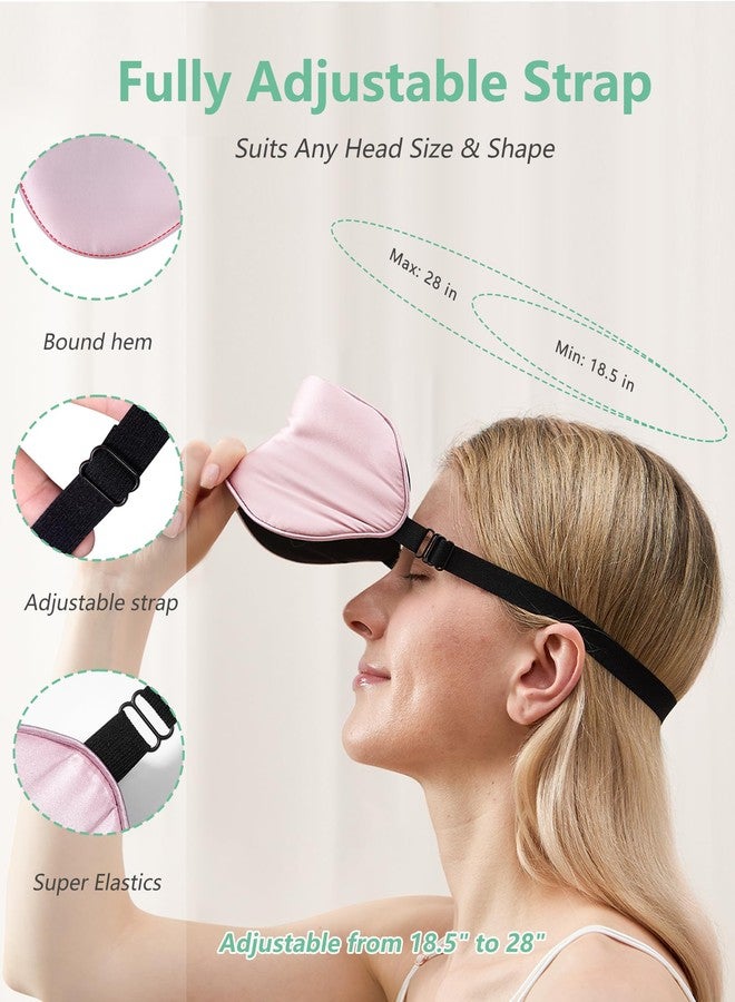 BeeVines Sleep Mask, 4 Pack 100% Real Natural Pure Silk Eye Masks with Adjustable Strap for Sleeping, Mulberry Silk Eye Sleep Shade Cover, Block Light Reduces Puffy Eyes Traveling Gifts (4 Packs) - Image 5