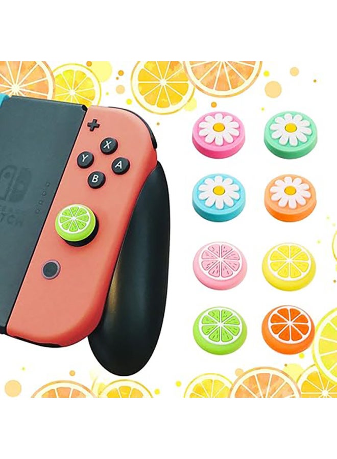 Nintendo Switch Rocker Cap Handle Silicone Cap OLED Lite Universal Key Cap Protective Case-Product Color:Yellow-fruit