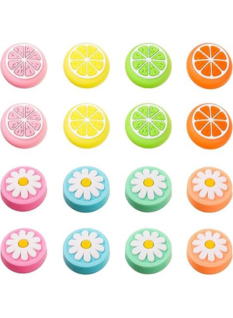 Nintendo Switch Rocker Cap Handle Silicone Cap OLED Lite Universal Key Cap Protective Case-Product Color:Yellow-fruit