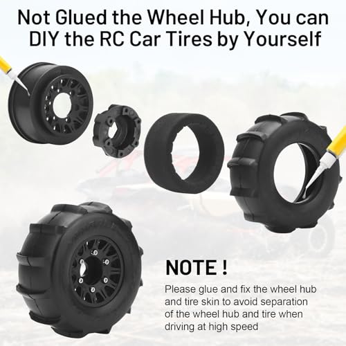 daitoku 12mm14mm17mm Hex RC Wheels and Tires daitoku RC Truck Tires for 110 Slash 2WD 44 Arrma Senton Axial Losi Redcat Rc4wd - Image 5